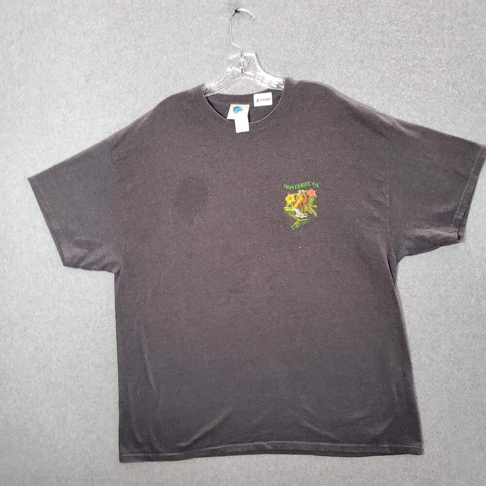 VINTAGE Mermaid Men Shirt 2XL Gray Monterey California Coastal Classics Y2K Tee